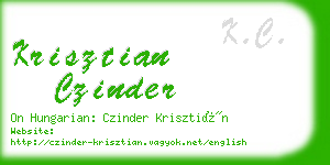 krisztian czinder business card